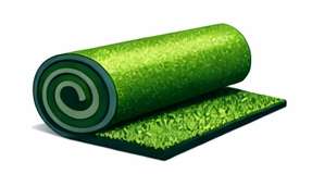 Indoor athletic turf system installed over a gym slab